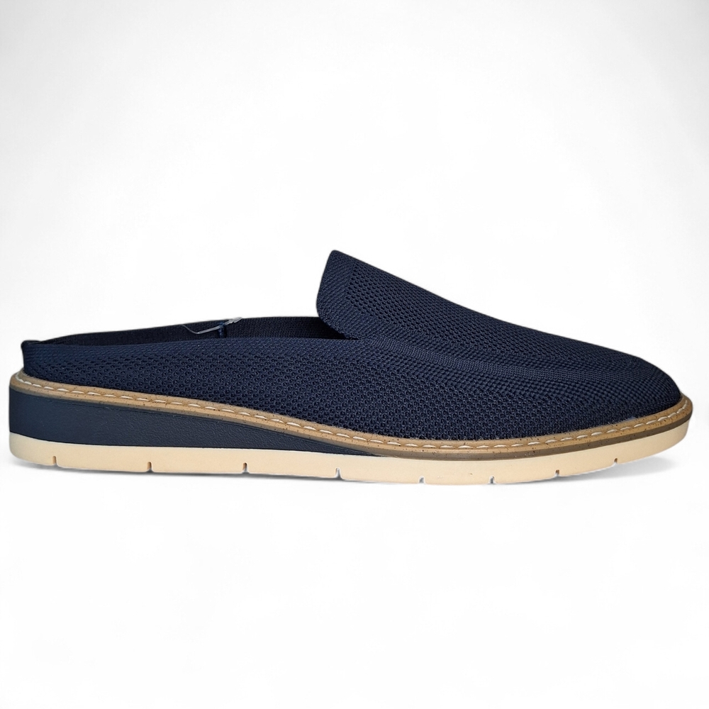 Taryn Rose LALEY Comfort Knit Mule Slide Slip On Shoes Navy Blue